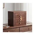 Black Walnut Wooden Jewelry Box, 5-LAYER Solid Organizer With 2 .... Fixed Price $218.71.