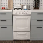 Avanti GRO20P0W Inch Freestanding Gas Range With 4 Open Burners. Fixed Price $549.99.