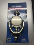 Schlage SC2-3107-619 Imperial Door Knocker, Solid Brass, Satin Nickel New. Fixed Price $35.99.
