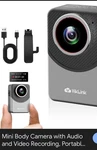 Mini Body Camera With Audio And Video Recording, Portable 1296P 128GB. Fixed Price $69.88.
