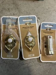 Lot Of 3 Hampton Bay Wired Push Button Doorbells Polished Brass Finish. Fixed Price $11.00.