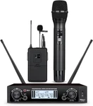 Hiberr Wireless Microphone System, 2CHANNEL Uhf 300FT Range, 2X60. Fixed Price $179.90.