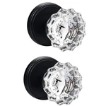 Glass Dummy Door Knobs Interior,inactive Matte Black Vintage Crystal Do.... Fixed Price $50.94.