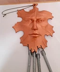 Carson Wind Chime Leaf Spirit Of The Forest Oak Vintage 1996 Stamped 15". Fixed Price $31.99.