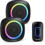 Wireless Doorbell With 2 Portable Receivers, Battery Powered Rgb. Fixed Price $33.32.