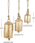 79 Metal Decorative Cow Bells Tibetan Inspired With 10",8",6"H, Gold. Fixed Price $40.00.
