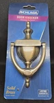 Schlage Solid Antique Brass Door Knocker: Model SC2-3125-609 Sealed New In Pack. Fixed Price $22.00.